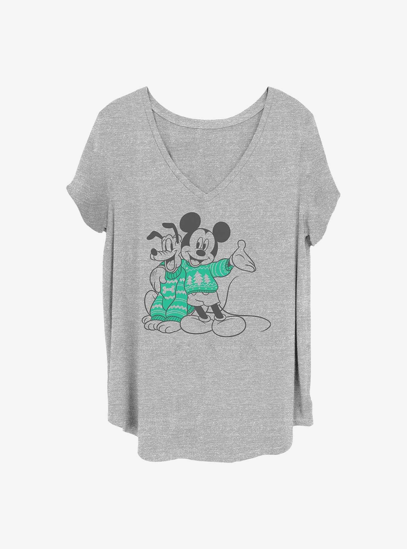 Disney Mickey Mouse & Pluto Sweater Pals Girls T-Shirt Plus Size, , hi-res
