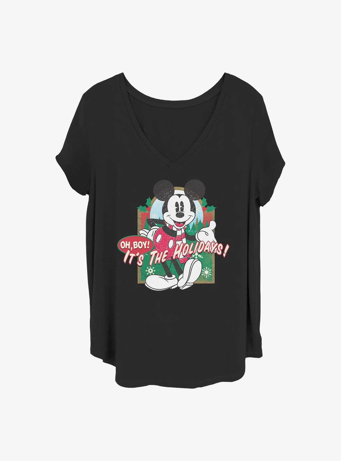 Disney Mickey Mouse Vintage Holiday Mickey Girls T-Shirt Plus Size