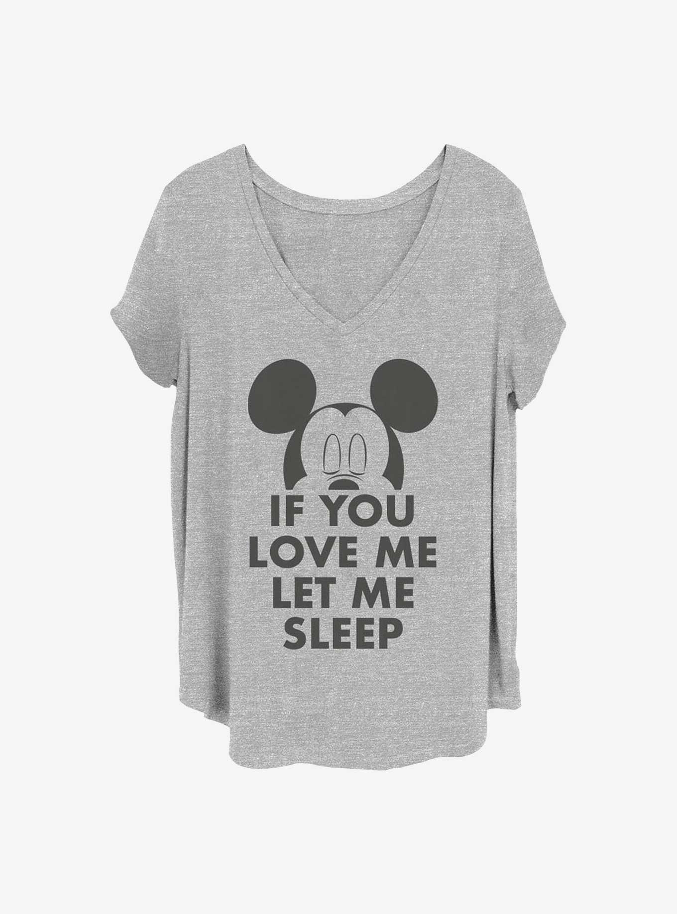 Disney Mickey Mouse Let Me Sleep Girls T-Shirt Plus Size