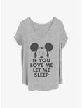 Disney Mickey Mouse Let Me Sleep Girls T-Shirt Plus Size, HEATHER GR, hi-res