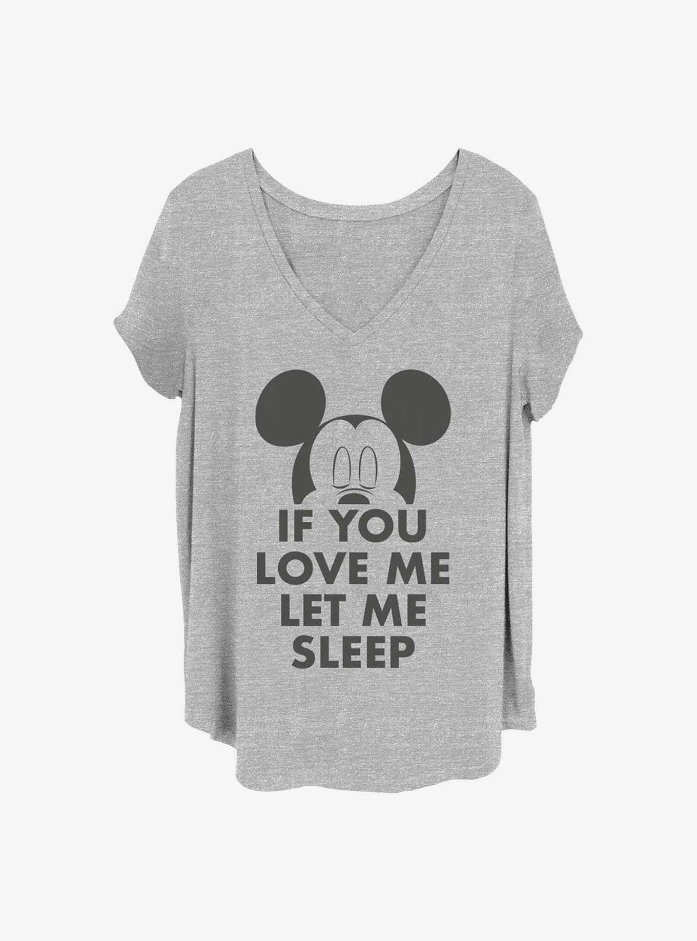 Disney Mickey Mouse Let Me Sleep Girls T-Shirt Plus Size, HEATHER GR, hi-res