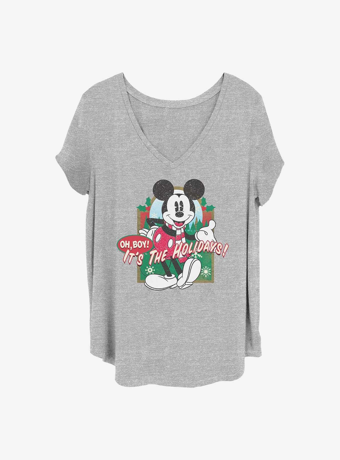 Disney Mickey Mouse Vintage Holiday Mickey Girls T-Shirt Plus Size