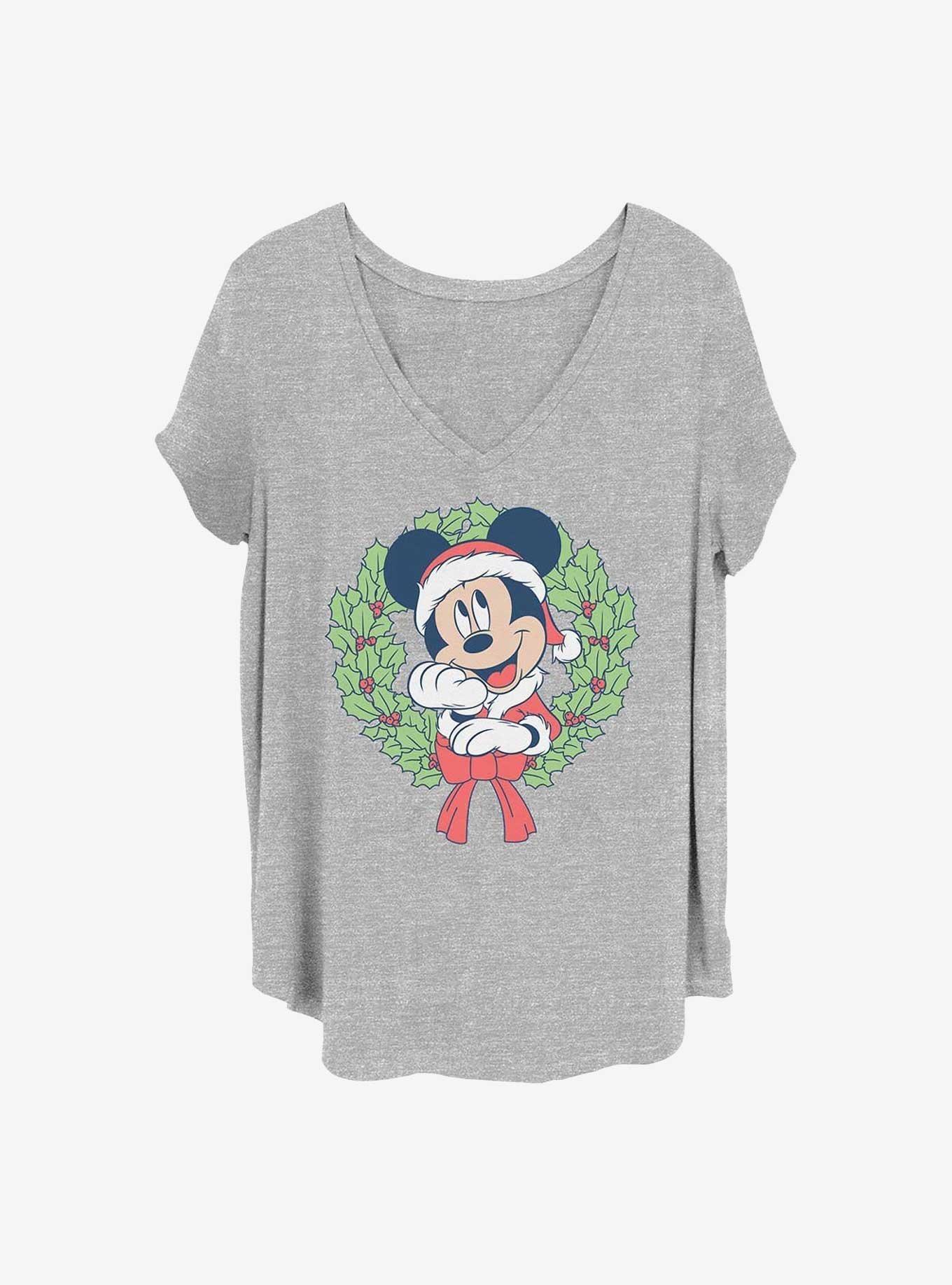 Disney Mickey Mouse Mickey Christmas Wreath Girls T-Shirt Plus Size, , hi-res