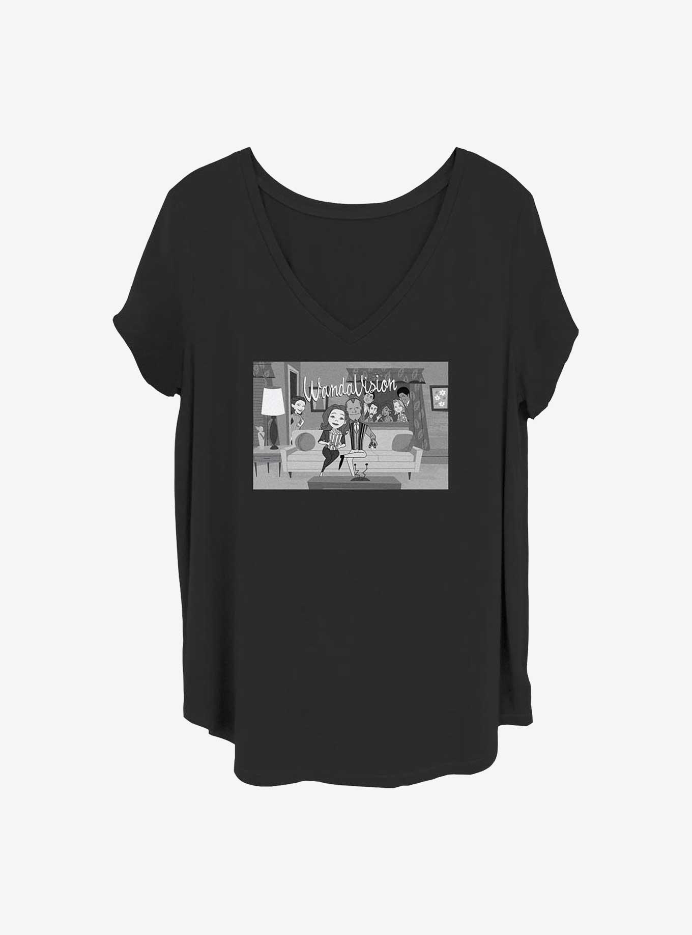 Marvel WandaVision Neighbors Cartoon Girls T-Shirt Plus Size, , hi-res