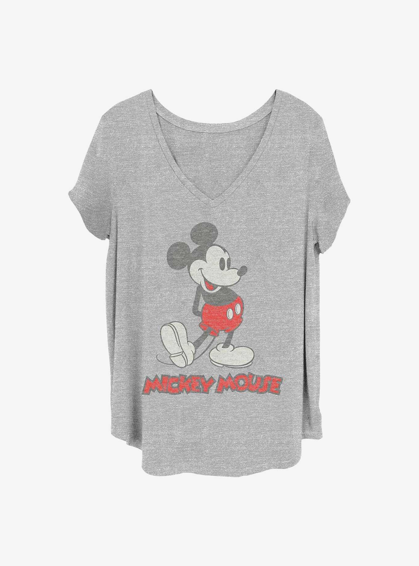 Disney Mickey Mouse Vintage Mickey Girls T-Shirt Plus Size, HEATHER GR, hi-res