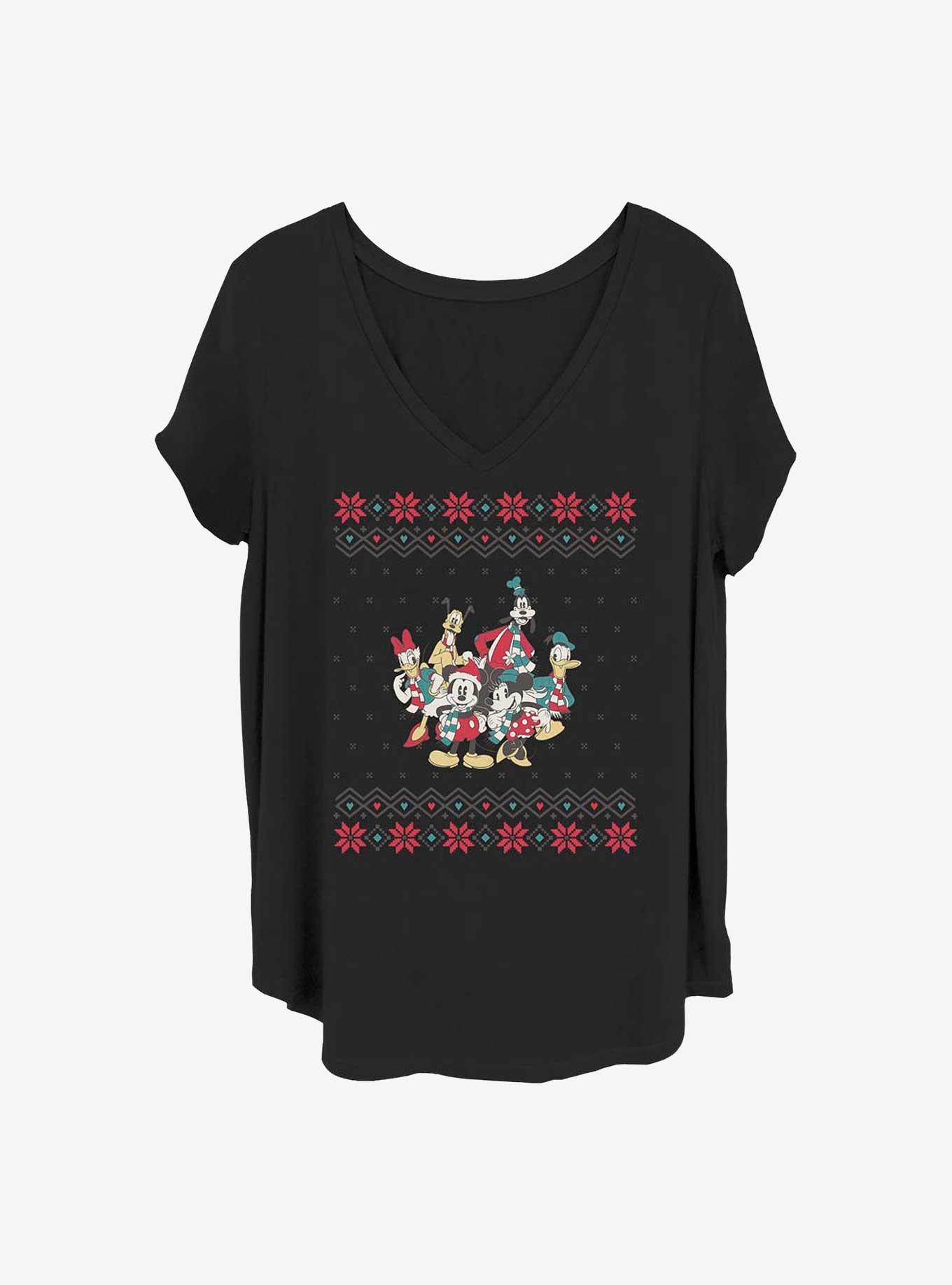 Disney Mickey Mouse Mickey And Friends Christmas Girls T-Shirt Plus Size