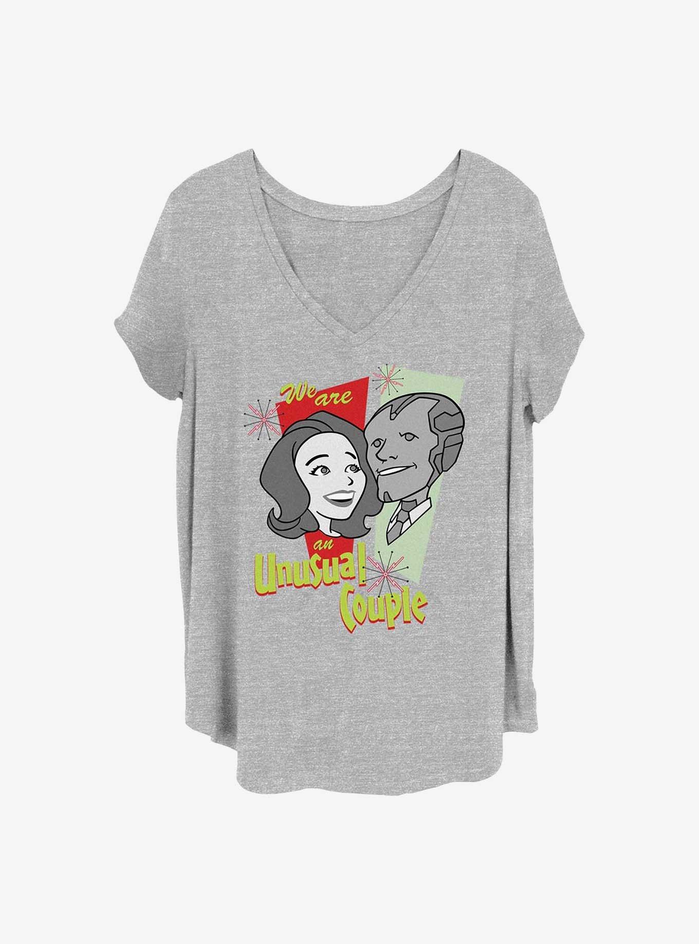 Marvel WandaVision Paired Couple Girls T-Shirt Plus Size, HEATHER GR, hi-res