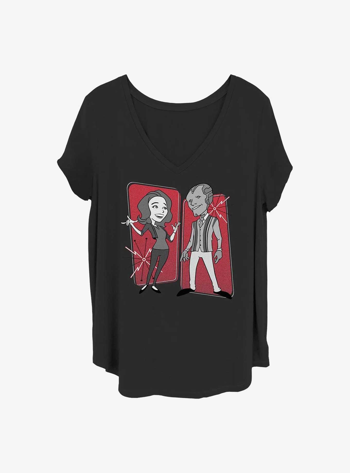 Marvel WandaVision Retro Panels Girls T-Shirt Plus Size