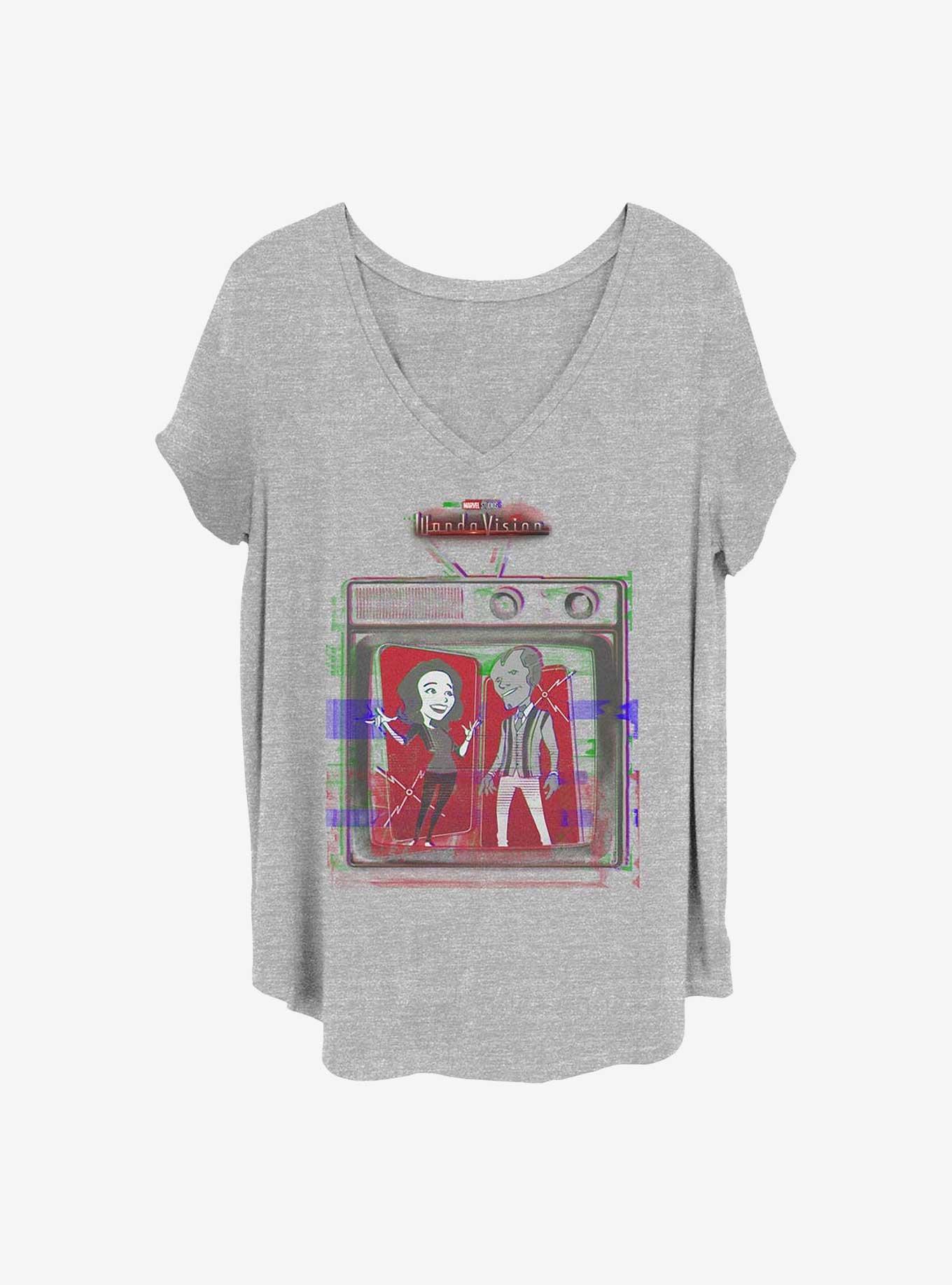 Marvel WandaVision Retro Telly Girls T-Shirt Plus Size, HEATHER GR, hi-res