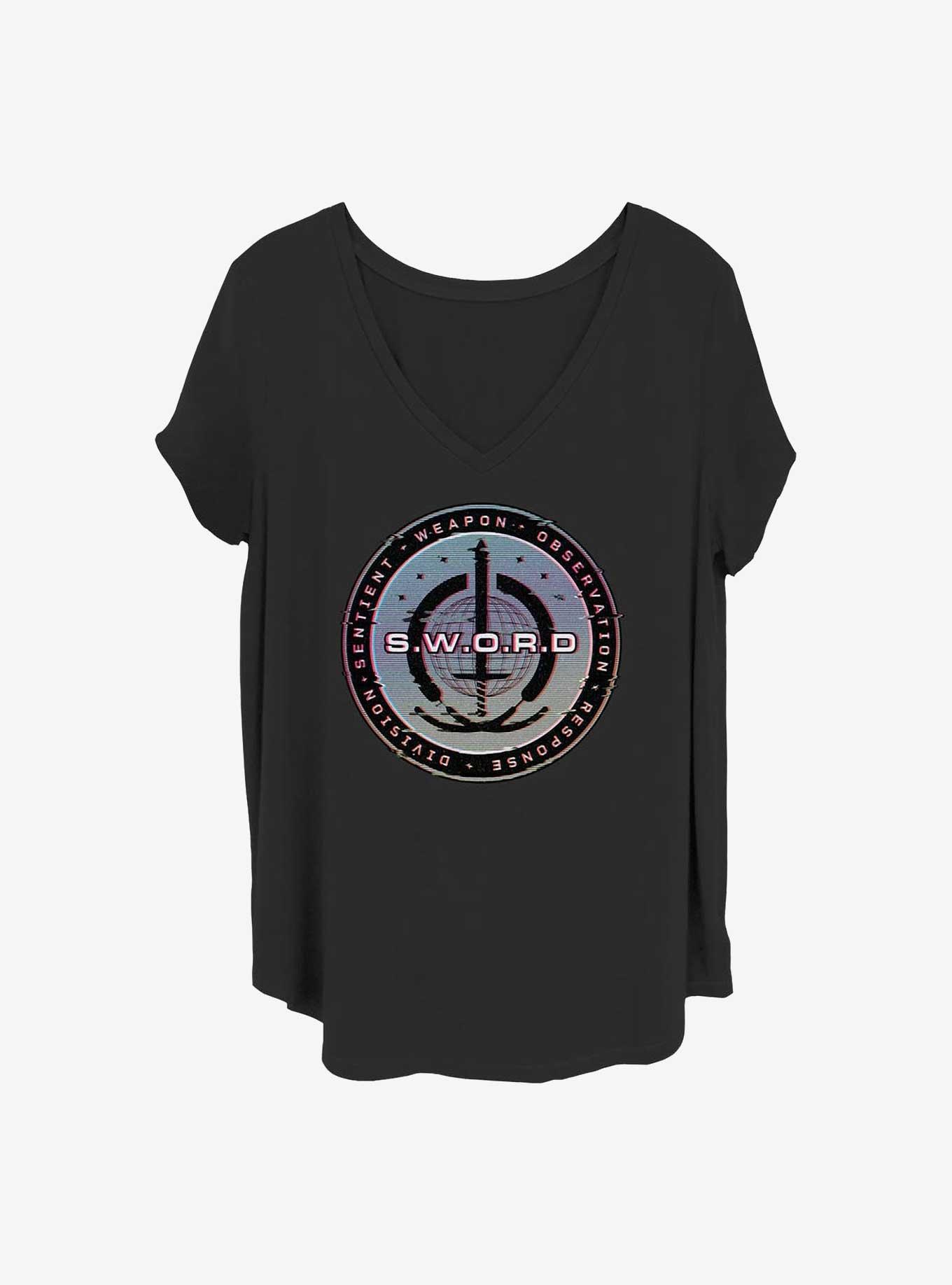 Marvel WandaVision S.W.O.R.D. Digital Logo Girls T-Shirt Plus Size, , hi-res