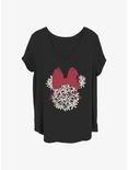 Disney Minnie Mouse Floral Minnie Girls T-Shirt Plus Size, BLACK, hi-res