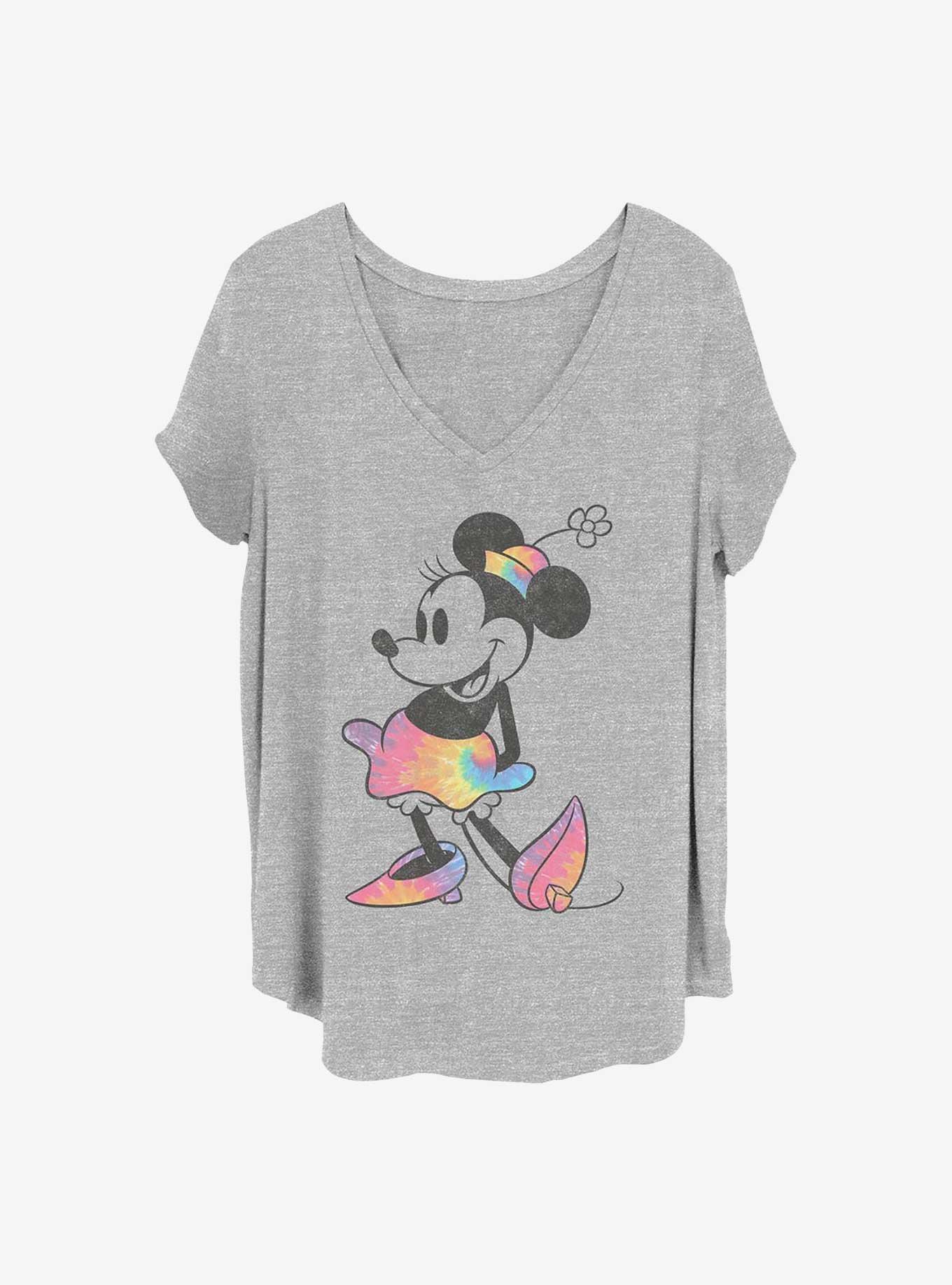 Disney Minnie Mouse Tie Dye Minnie Girls T-Shirt Plus Size, HEATHER GR, hi-res