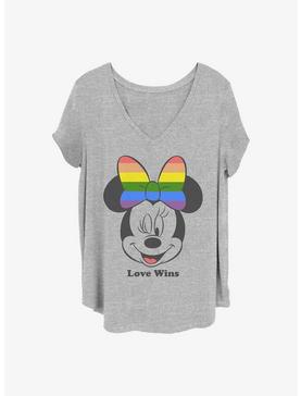 Disney Minnie Mouse Love Wins Girls T-Shirt Plus Size, HEATHER GR, hi-res
