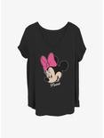 Disney Minnie Mouse Minnie Big Face Girls T-Shirt Plus Size, BLACK, hi-res