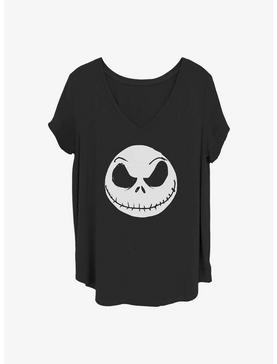Disney The Nightmare Before Christmas Big Face Jack Girls T-Shirt Plus Size, , hi-res