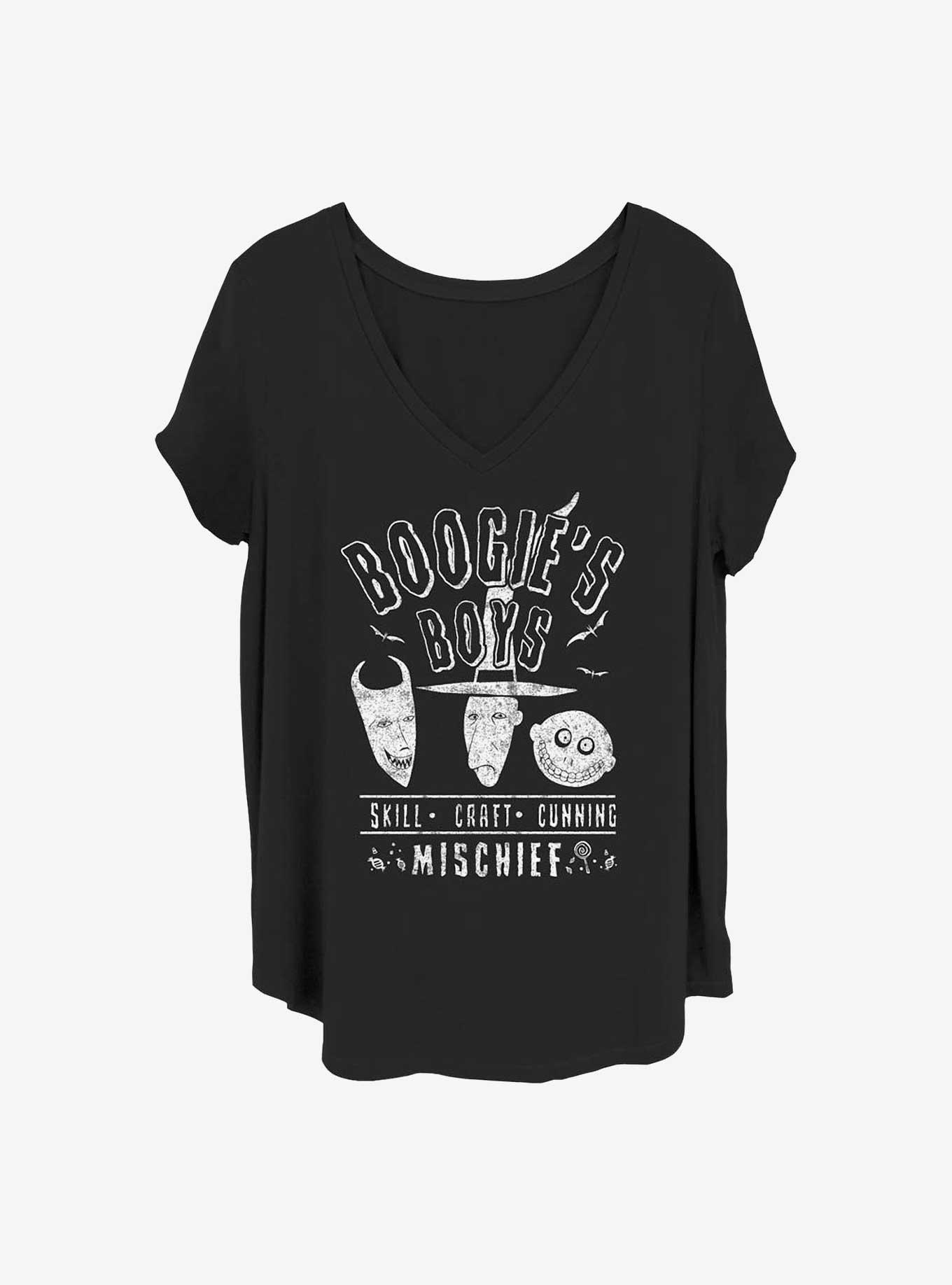 Disney The Nightmare Before Christmas Boogie's Boys Mischief Girls T-Shirt Plus Size, BLACK, hi-res