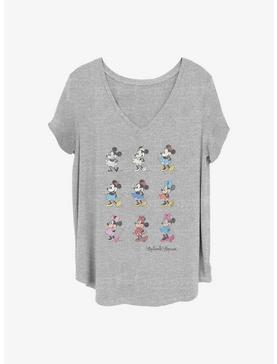 Disney Minnie Mouse Minnie Evolution Girls T-Shirt Plus Size, HEATHER GR, hi-res