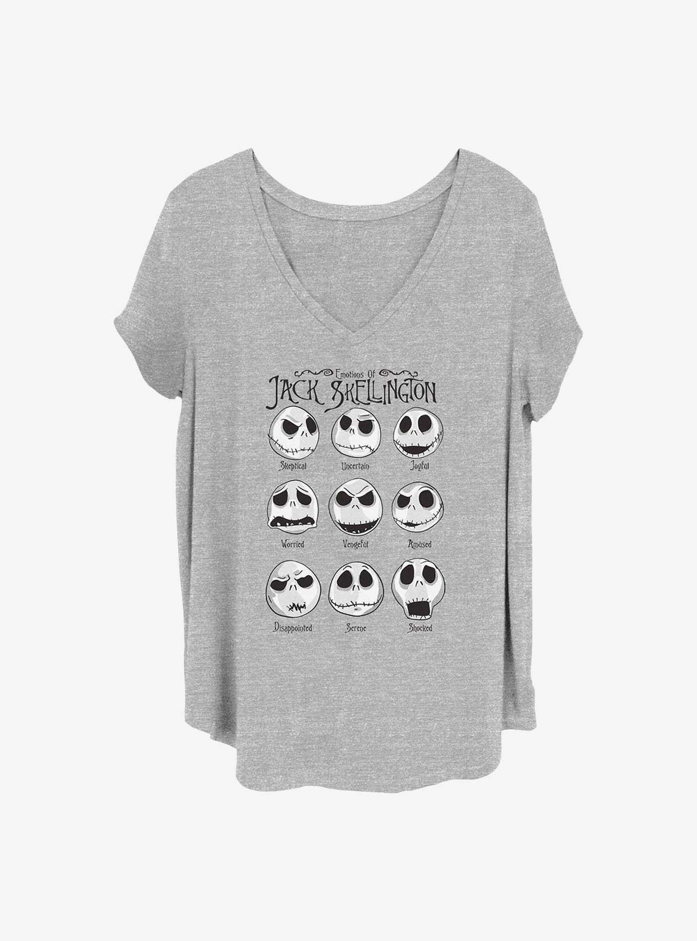 Disney The Nightmare Before Christmas Jack Emotions Girls T-Shirt Plus Size, , hi-res