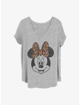 Disney Minnie Mouse Minnie Face Leopard Girls T-Shirt Plus Size, , hi-res