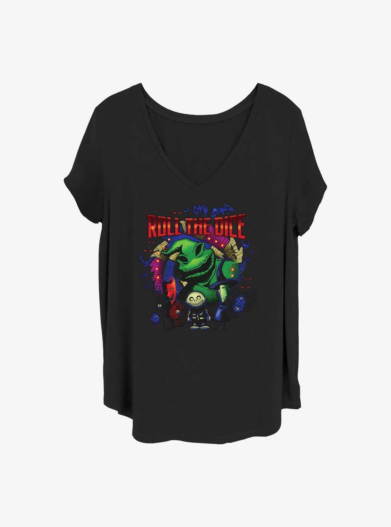 Disney The Nightmare Before Christmas Oogie Boogie Dice Girls T-Shirt Plus Size, BLACK, hi-res