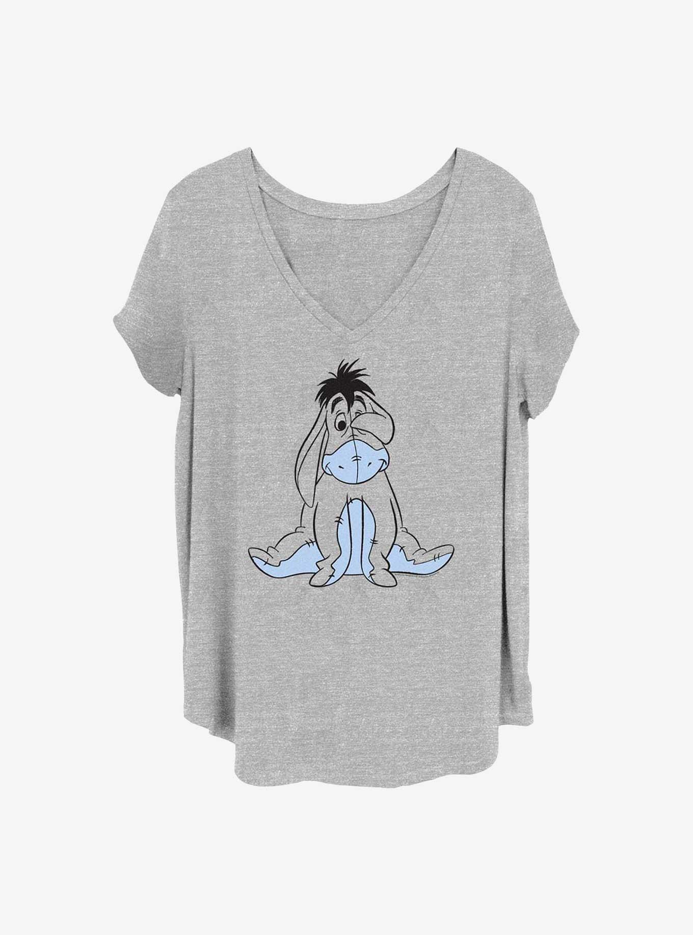 Disney Winnie The Pooh Basic Sketch Eeyore Girls T-Shirt Plus Size