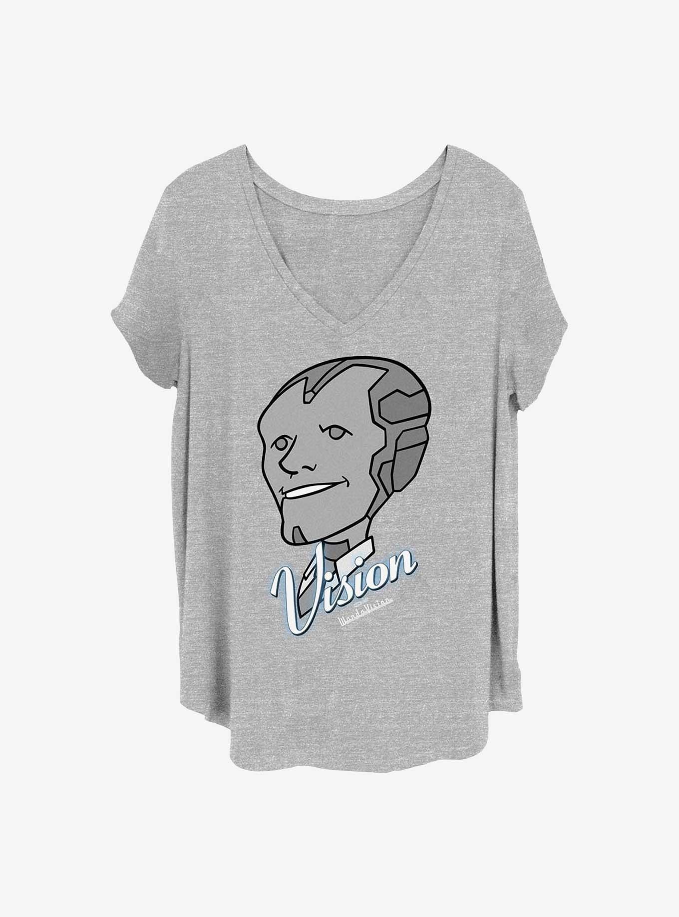 Marvel WandaVision Vision Girls T-Shirt Plus Size, HEATHER GR, hi-res