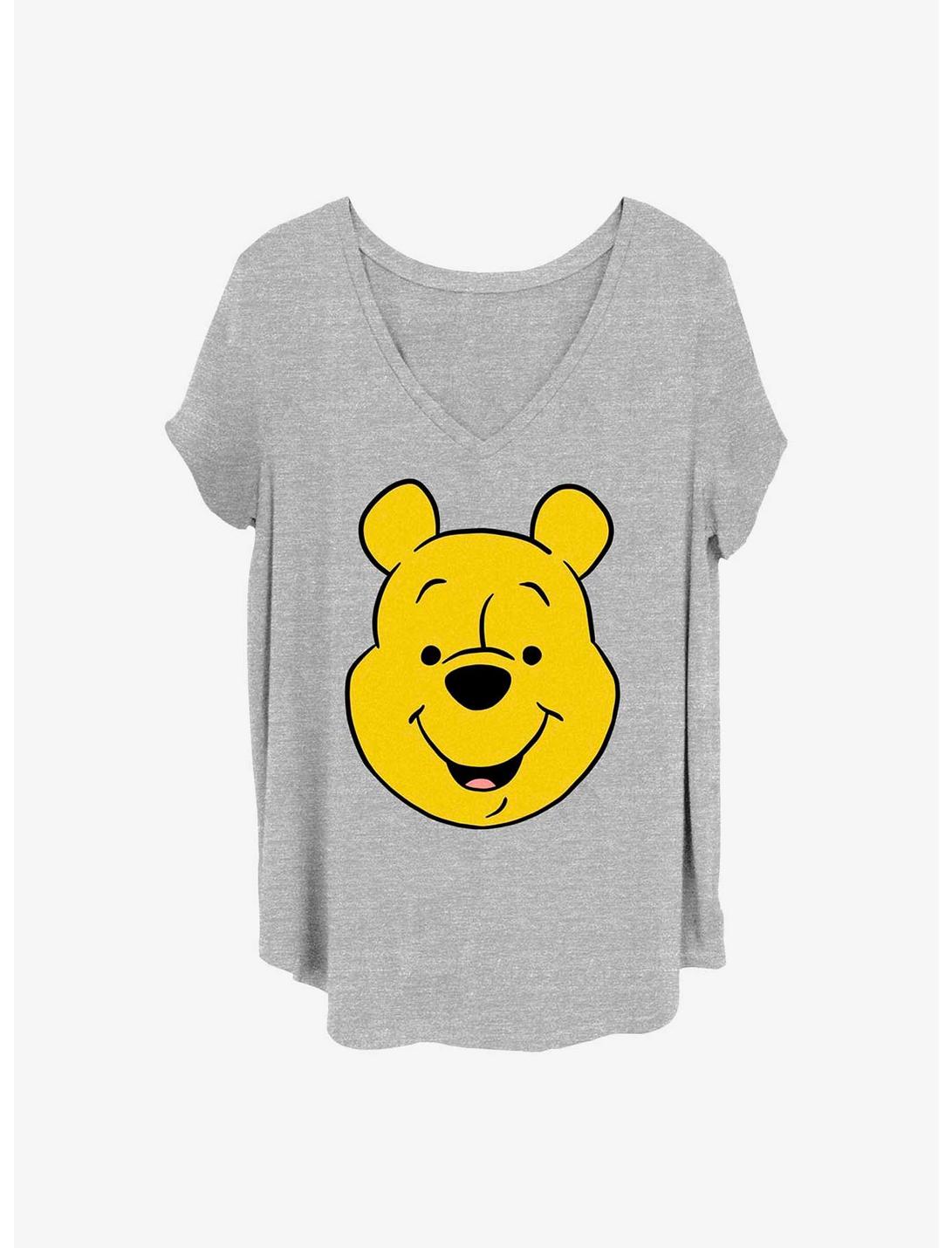 Disney Winnie The Pooh Big Face Girls T-Shirt Plus Size, HEATHER GR, hi-res