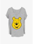 Disney Winnie The Pooh Big Face Girls T-Shirt Plus Size, HEATHER GR, hi-res