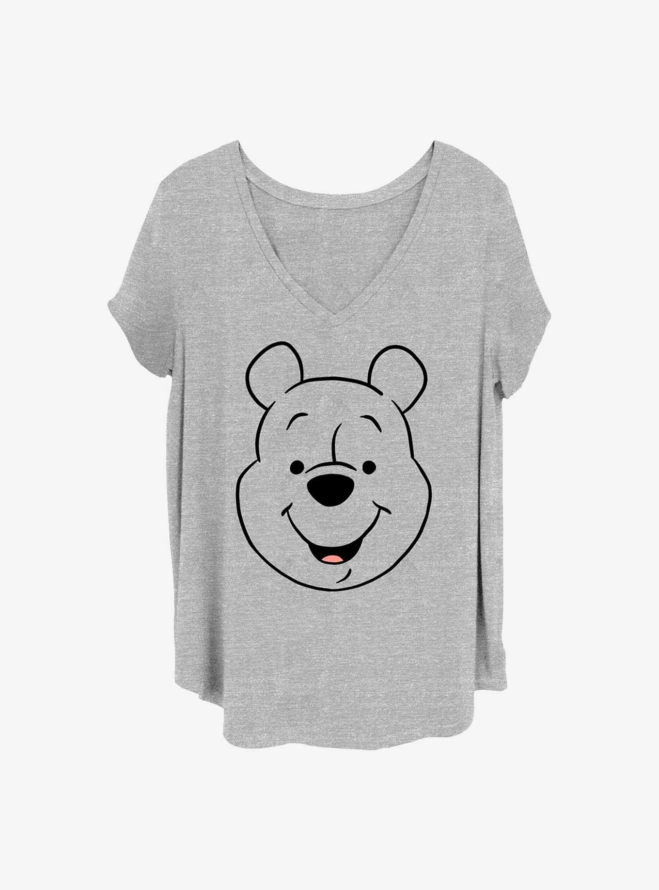 Disney Winnie The Pooh Big Face Girls T-Shirt Plus Size, , hi-res