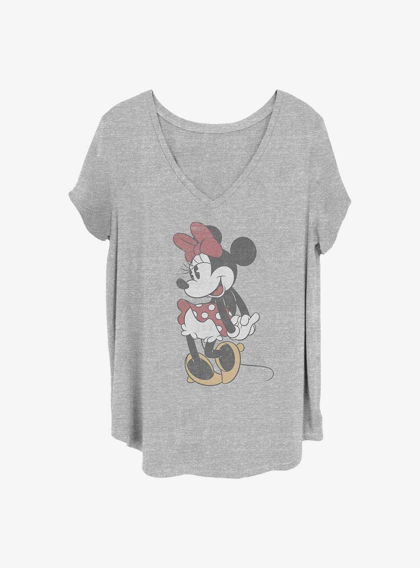 Disney Minnie Mouse Vintage Minnie Girls T-Shirt Plus Size, HEATHER GR, hi-res