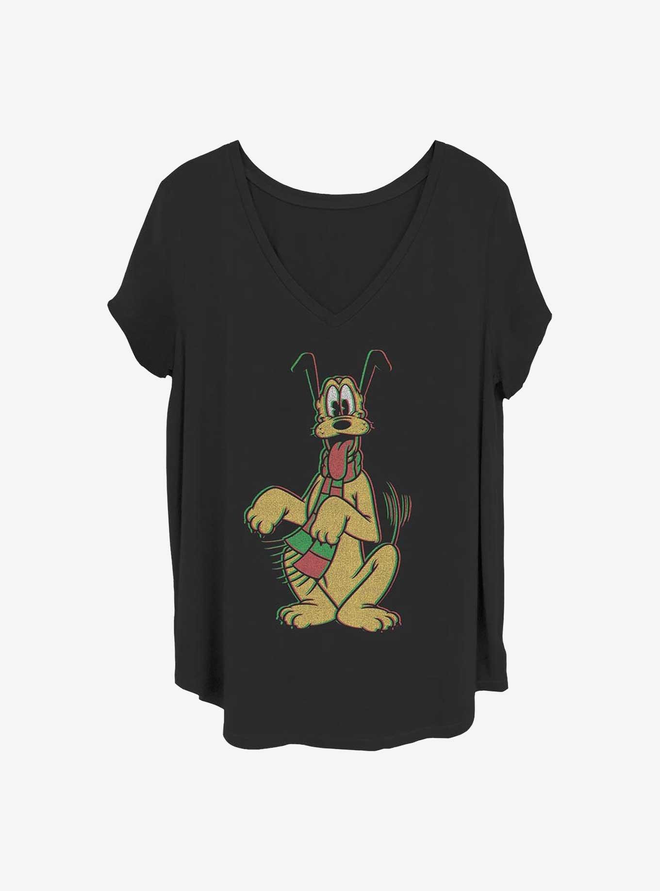 Disney Pluto Holiday Colors Girls T-Shirt Plus Size