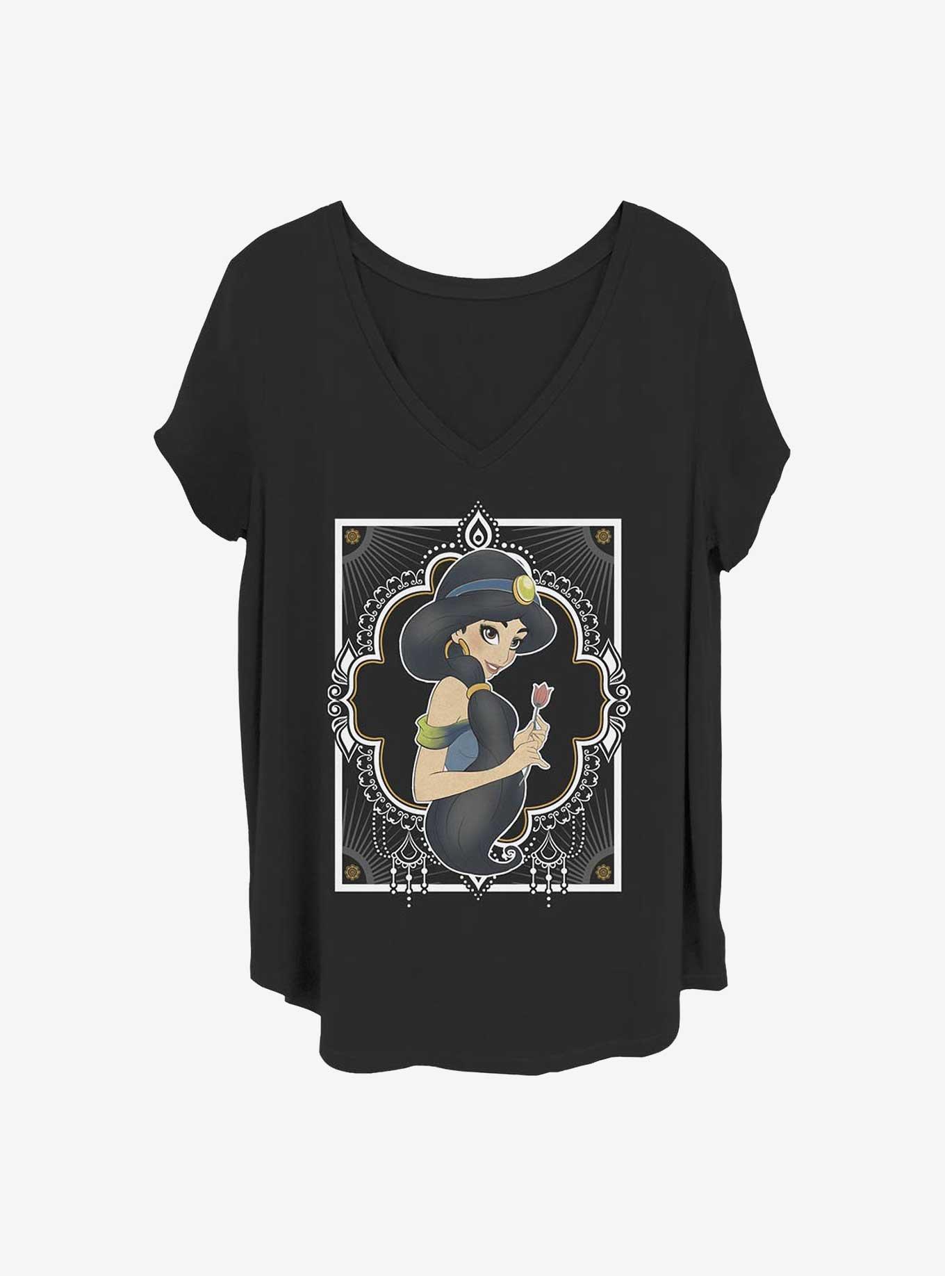 Disney Aladdin Jasmine Frame Girls T-Shirt Plus Size, BLACK, hi-res