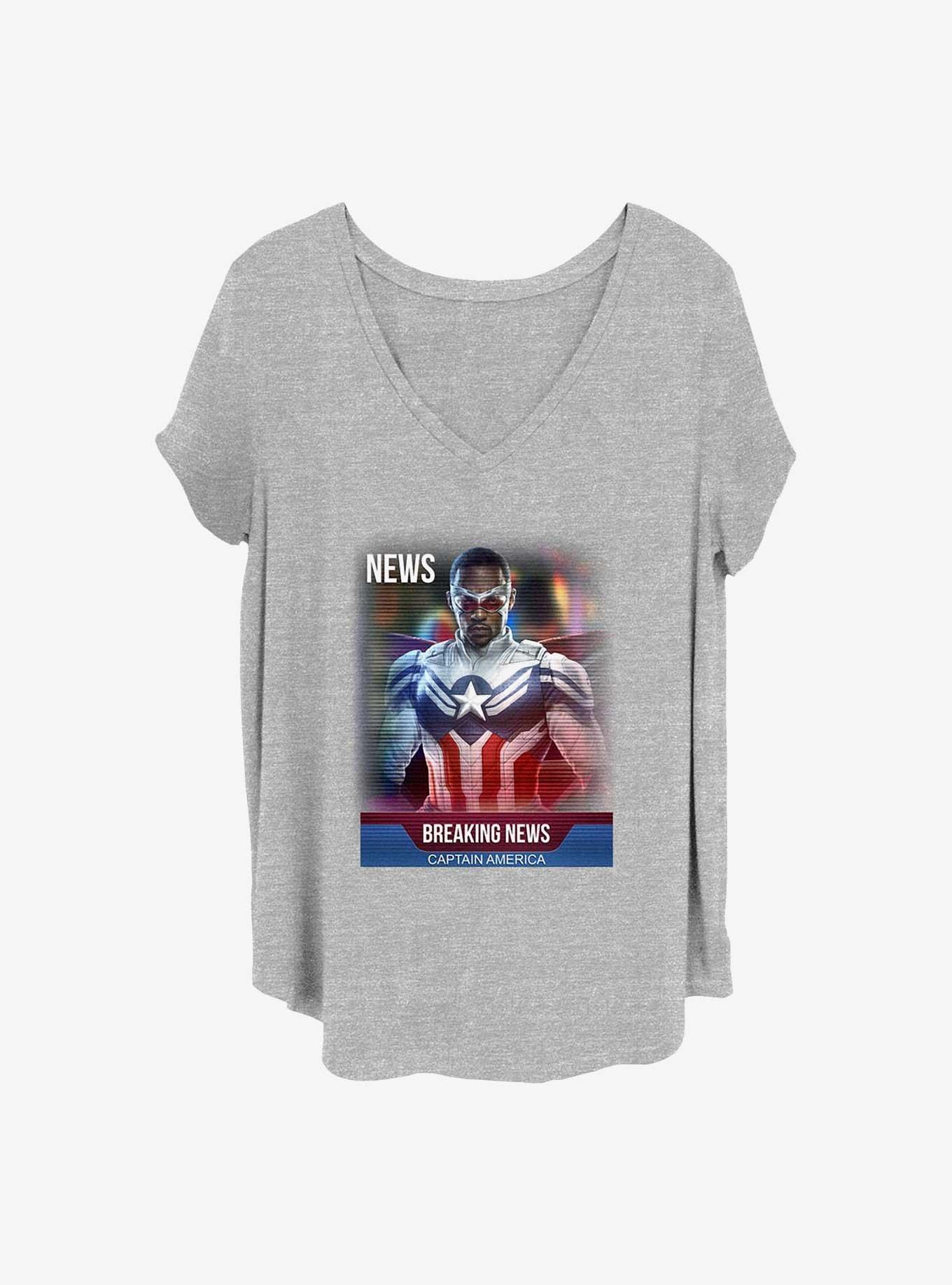 Marvel The Falcon and the Winter Soldier Falcon's News Girls T-Shirt Plus Size, , hi-res