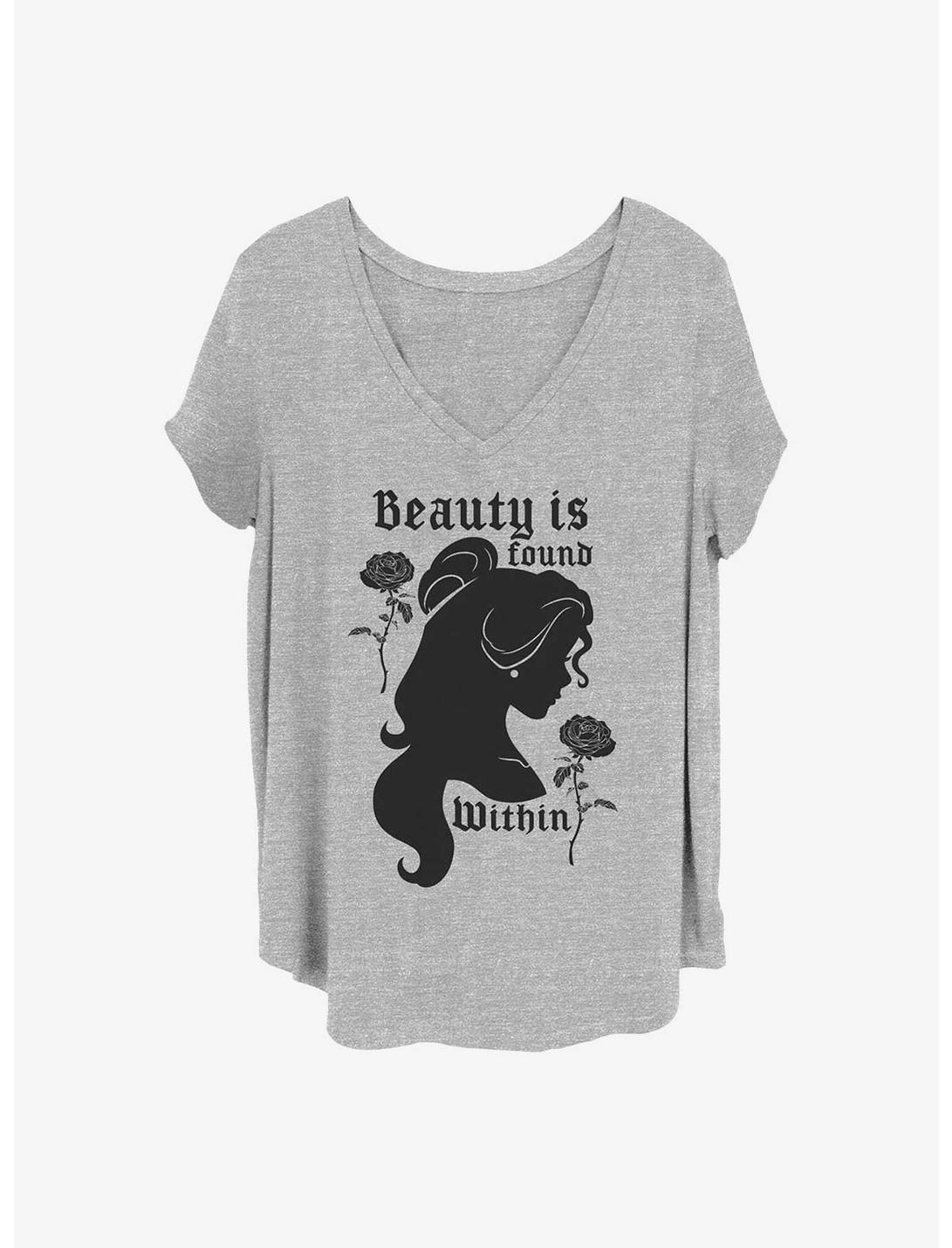 Disney Beauty and the Beast Belle Within Girls T-Shirt Plus Size, HEATHER GR, hi-res