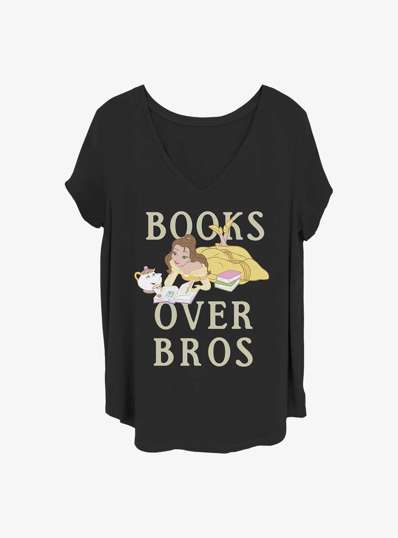 Disney Beauty and the Beast Books Before Bros Girls T-Shirt Plus Size, BLACK, hi-res