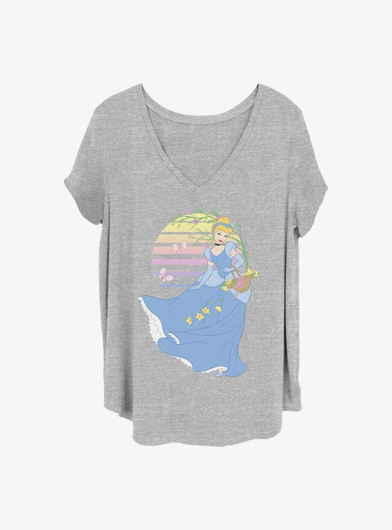 Disney Cinderella Cinder Bloomset Girls T-Shirt Plus Size, HEATHER GR, hi-res