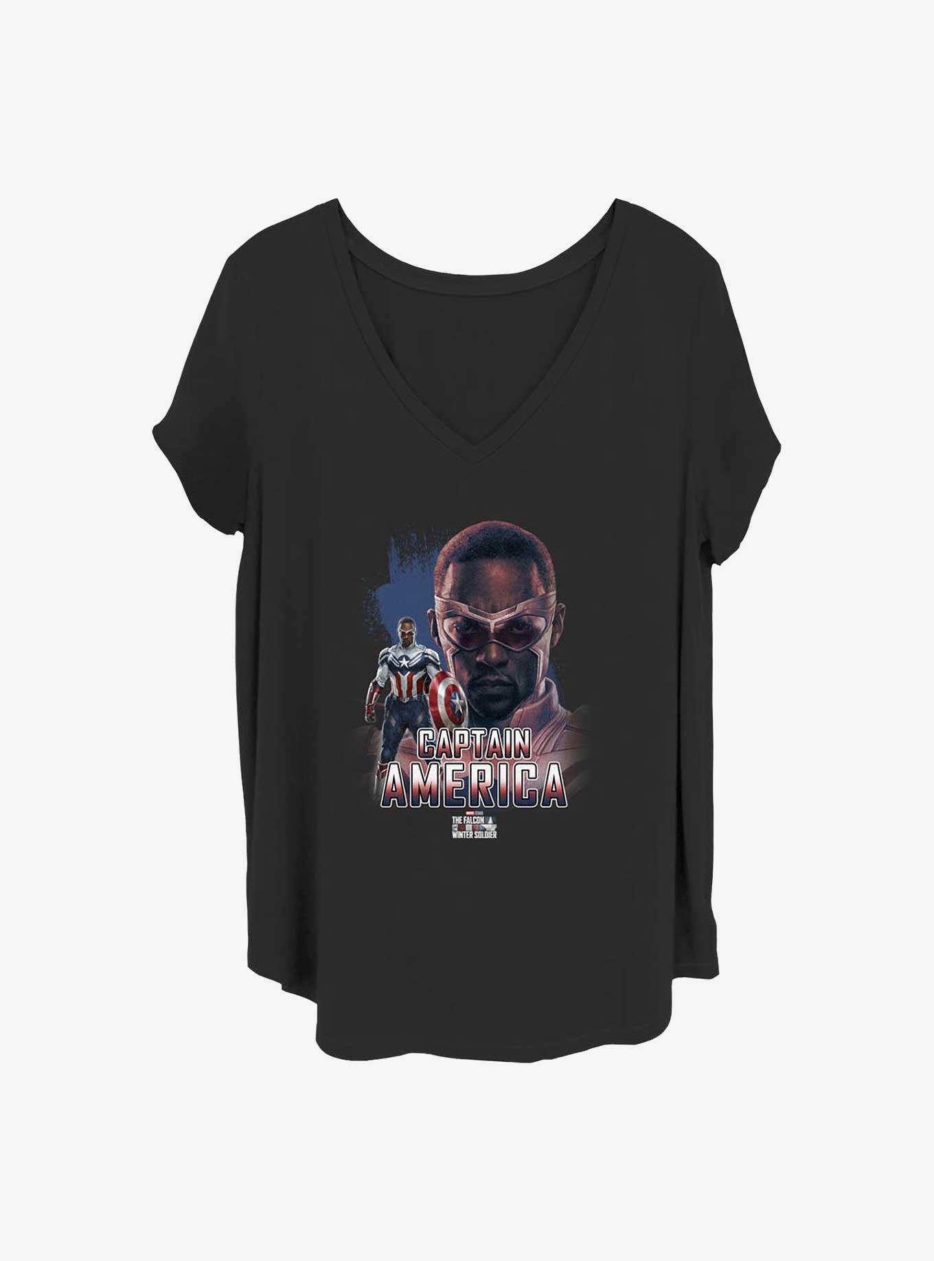 Marvel The Falcon and the Winter Soldier Sam Captain America Girls T-Shirt Plus Size, , hi-res