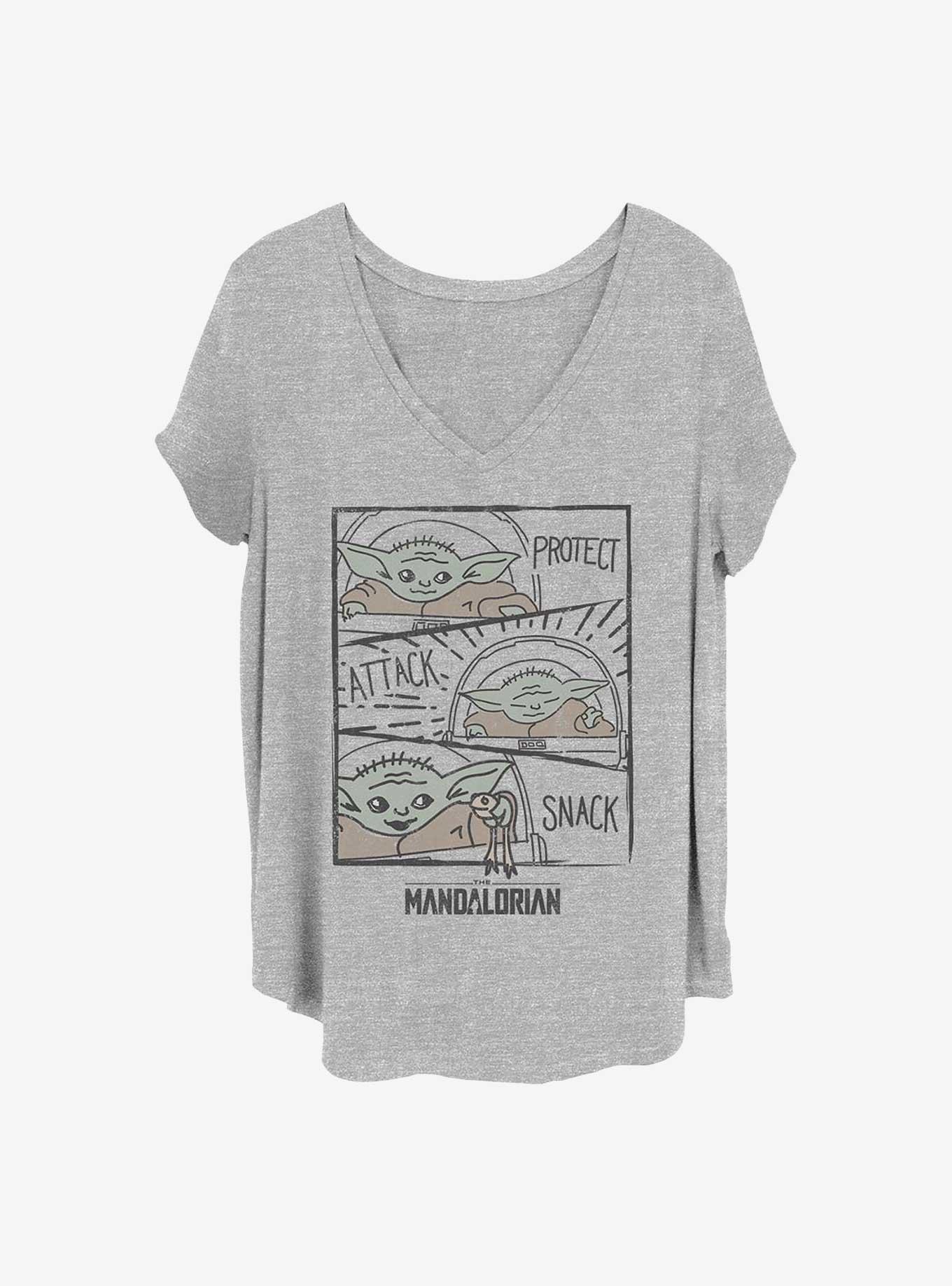 Star Wars The Mandalorian Child Doodle Panels Girls T-Shirt Plus Size, , hi-res