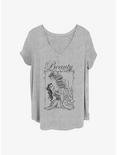 Disney Beauty and the Beast Beauty Books Girls T-Shirt Plus Size, HEATHER GR, hi-res