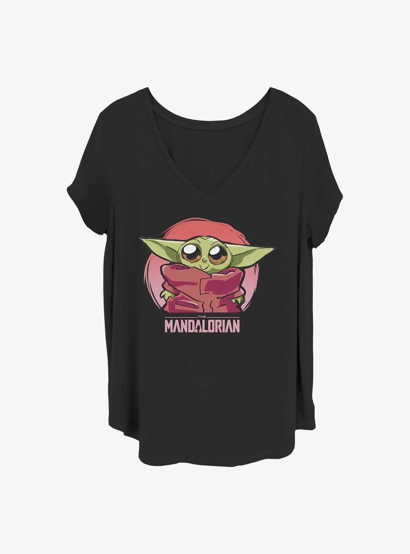 Star Wars The Mandalorian Cute Baby Heart Girls T-Shirt Plus Size