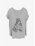 Disney Beauty and the Beast Beauty Flower Girls T-Shirt Plus Size, HEATHER GR, hi-res