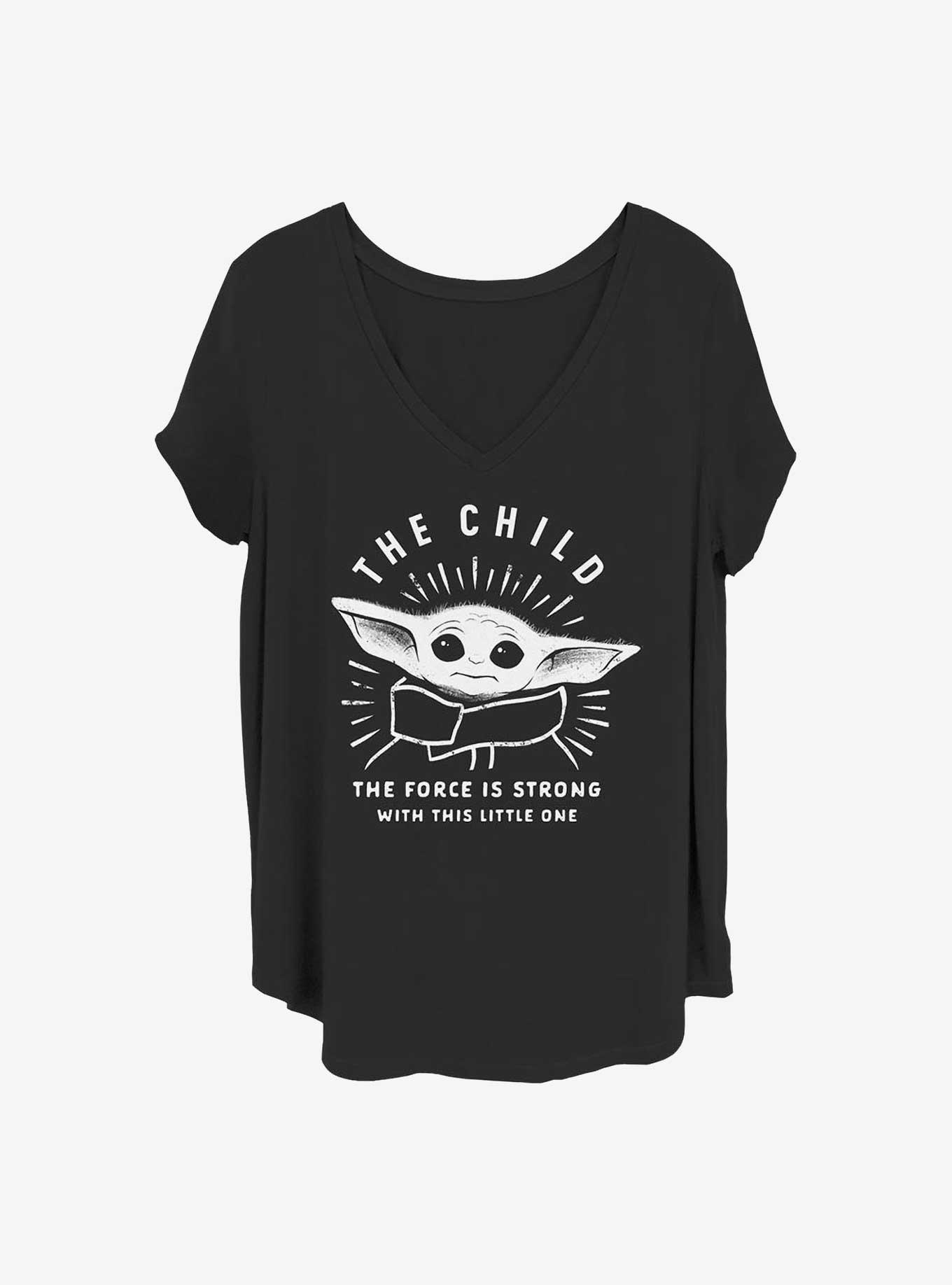 Star Wars The Mandalorian Little One Girls T-Shirt Plus Size, BLACK, hi-res