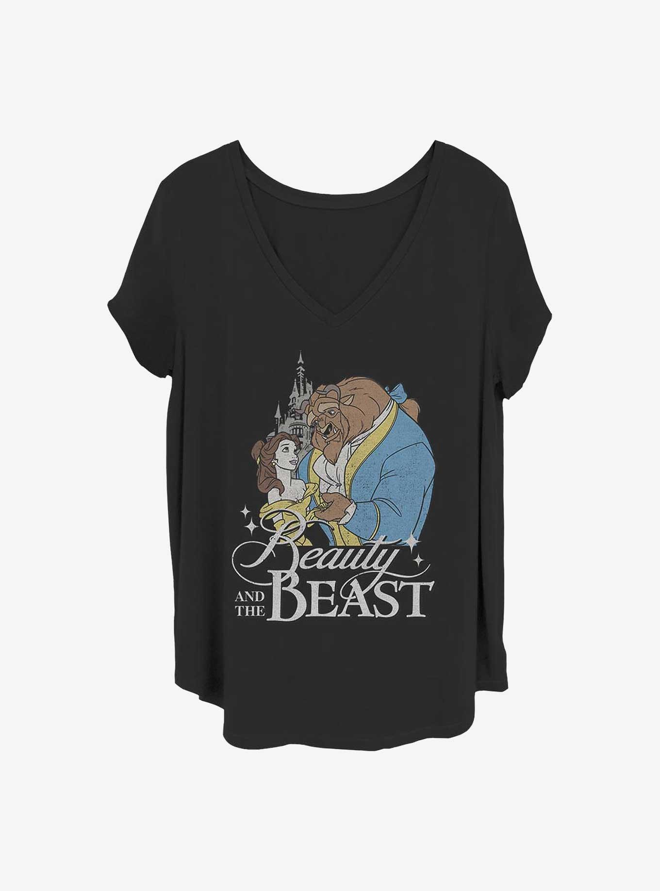 Disney Beauty and the Beast Classic Poster Girls T-Shirt Plus Size, , hi-res