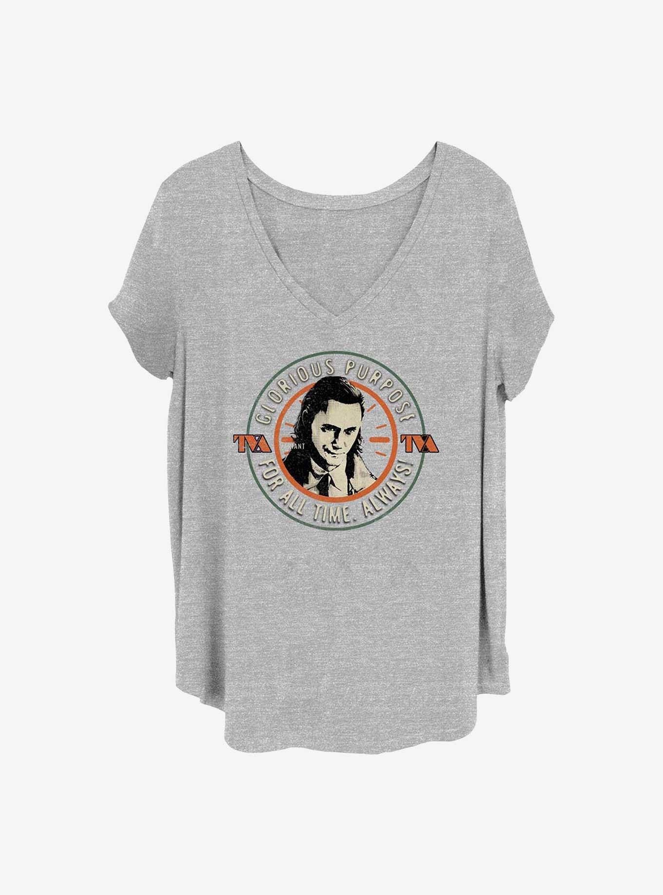 Marvel Loki Badge Girls T-Shirt Plus Size, HEATHER GR, hi-res