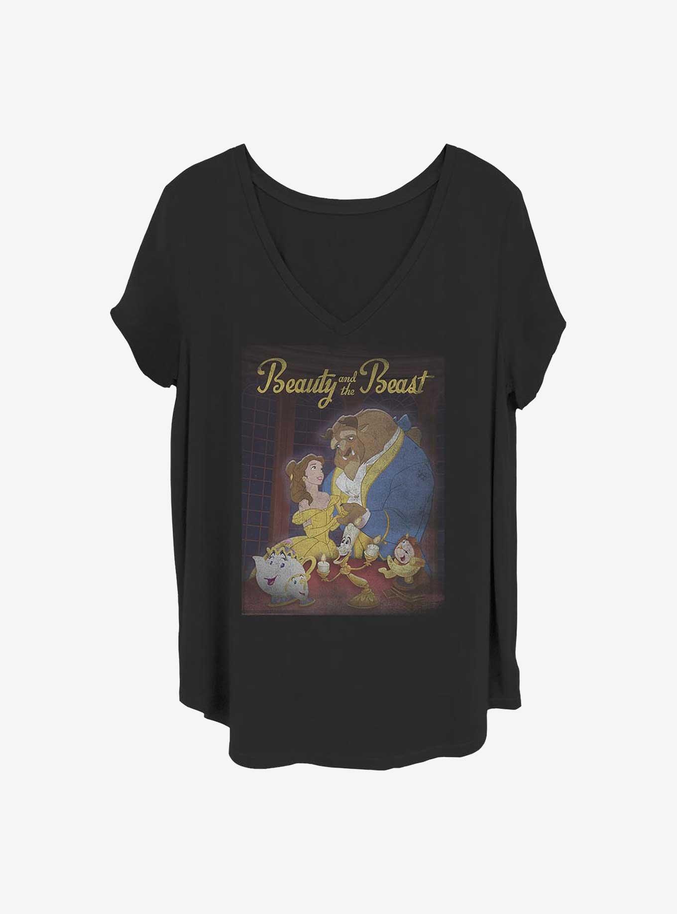 Disney Beauty and the Beast Classic Poster Girls T-Shirt Plus Size, , hi-res