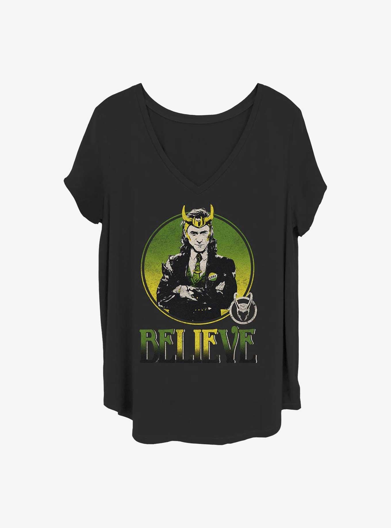 Marvel Loki Believe Girls Plus T-Shirt