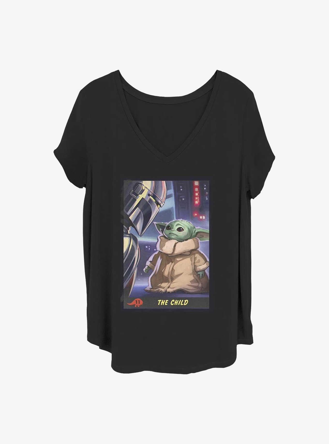 Star Wars The Mandalorian Little Trading Card Girls T-Shirt Plus Size, , hi-res