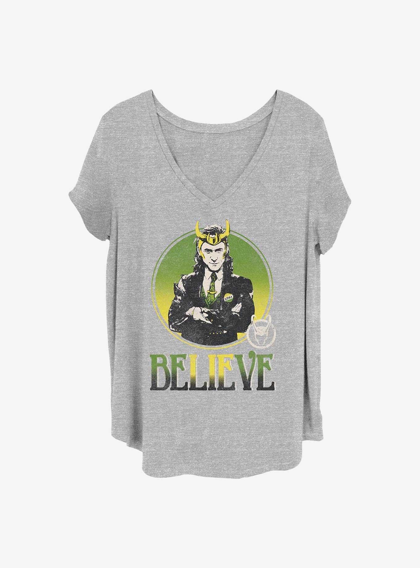 Marvel Loki Believe Girls T-Shirt Plus Size, , hi-res