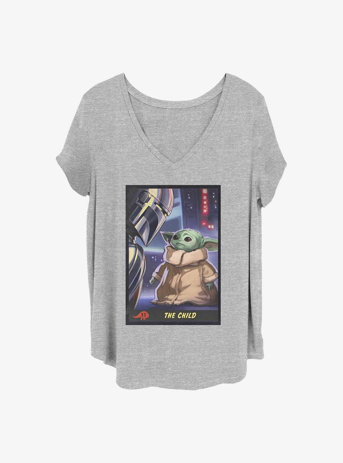 Star Wars The Mandalorian Little Trading Card Girls T-Shirt Plus Size, , hi-res
