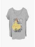 Disney Beauty and the Beast Dancing Beauty Girls T-Shirt Plus Size, HEATHER GR, hi-res